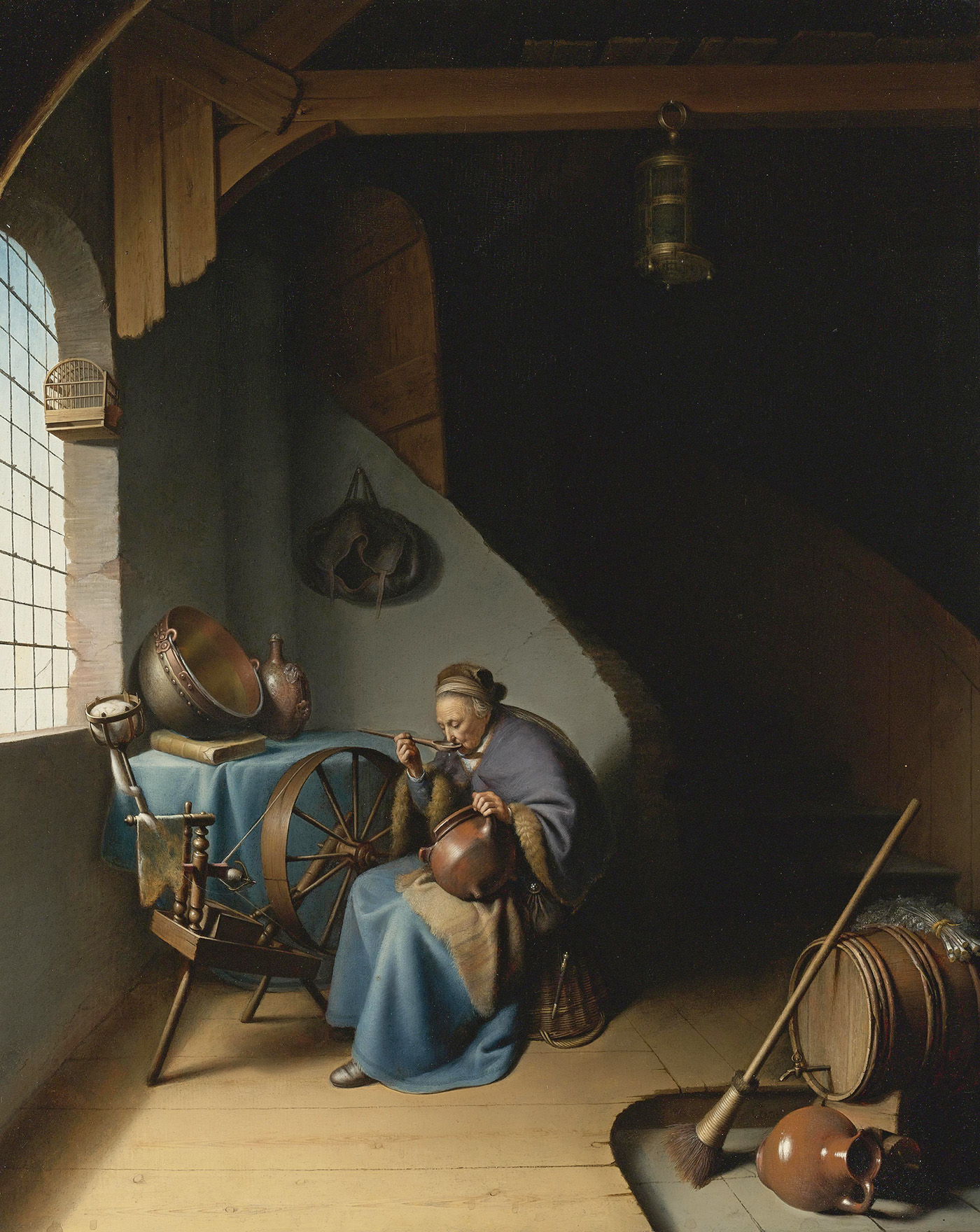 woman eating porridge